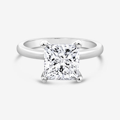 white gold princess cut diamond engagement ring