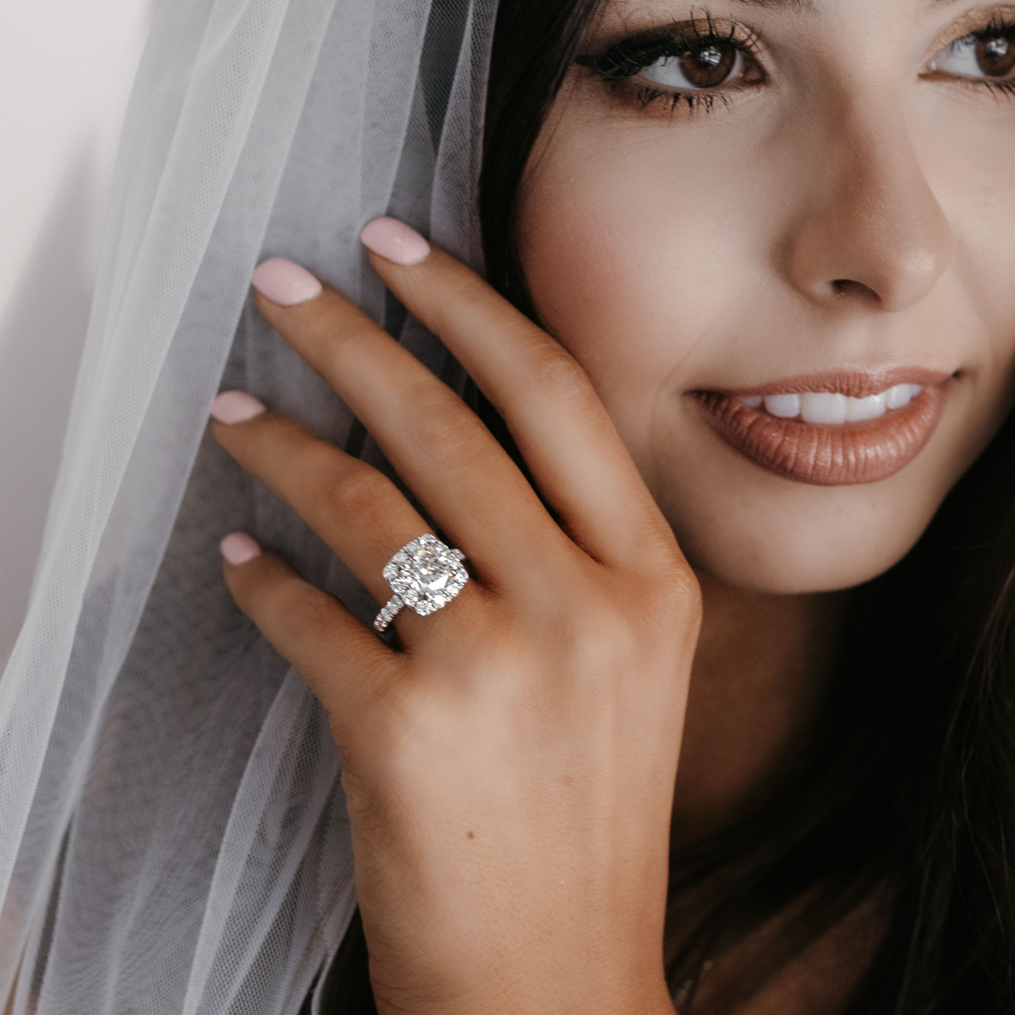 cushion cut diamond engagement ring