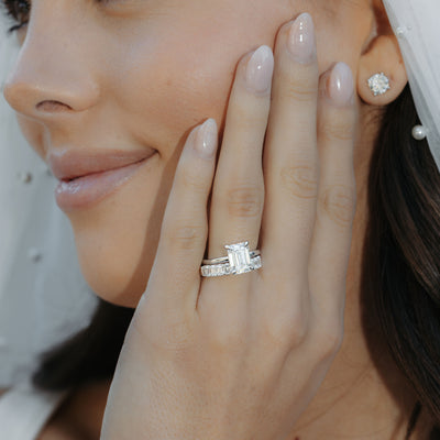 emerald cut diamond engagement ring