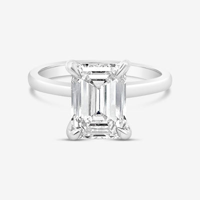 emerald cut diamond engagement ring