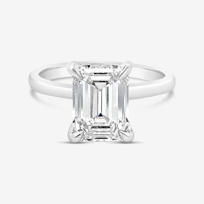 Preset 3.27CT Emerald Lab Grown Diamond Engagement Ring