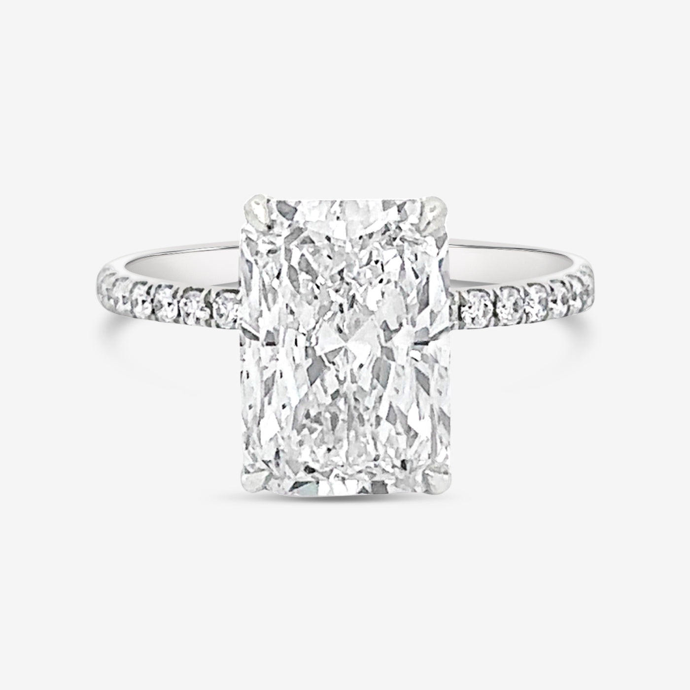 Preset 3.57CT Radiant Lab Grown Diamond Engagement Ring