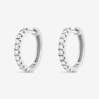 diamond huggie earrings