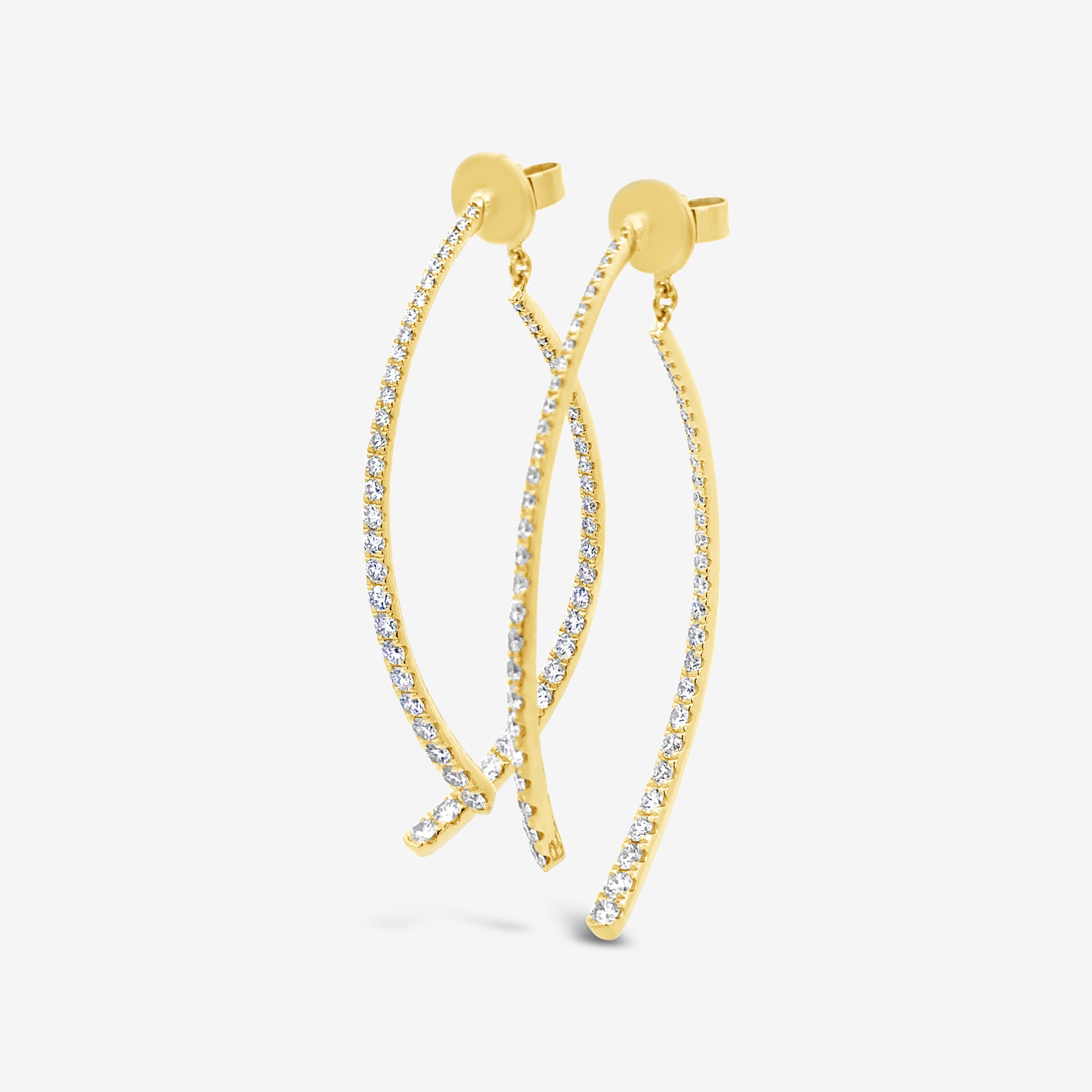 diamond swing earrings