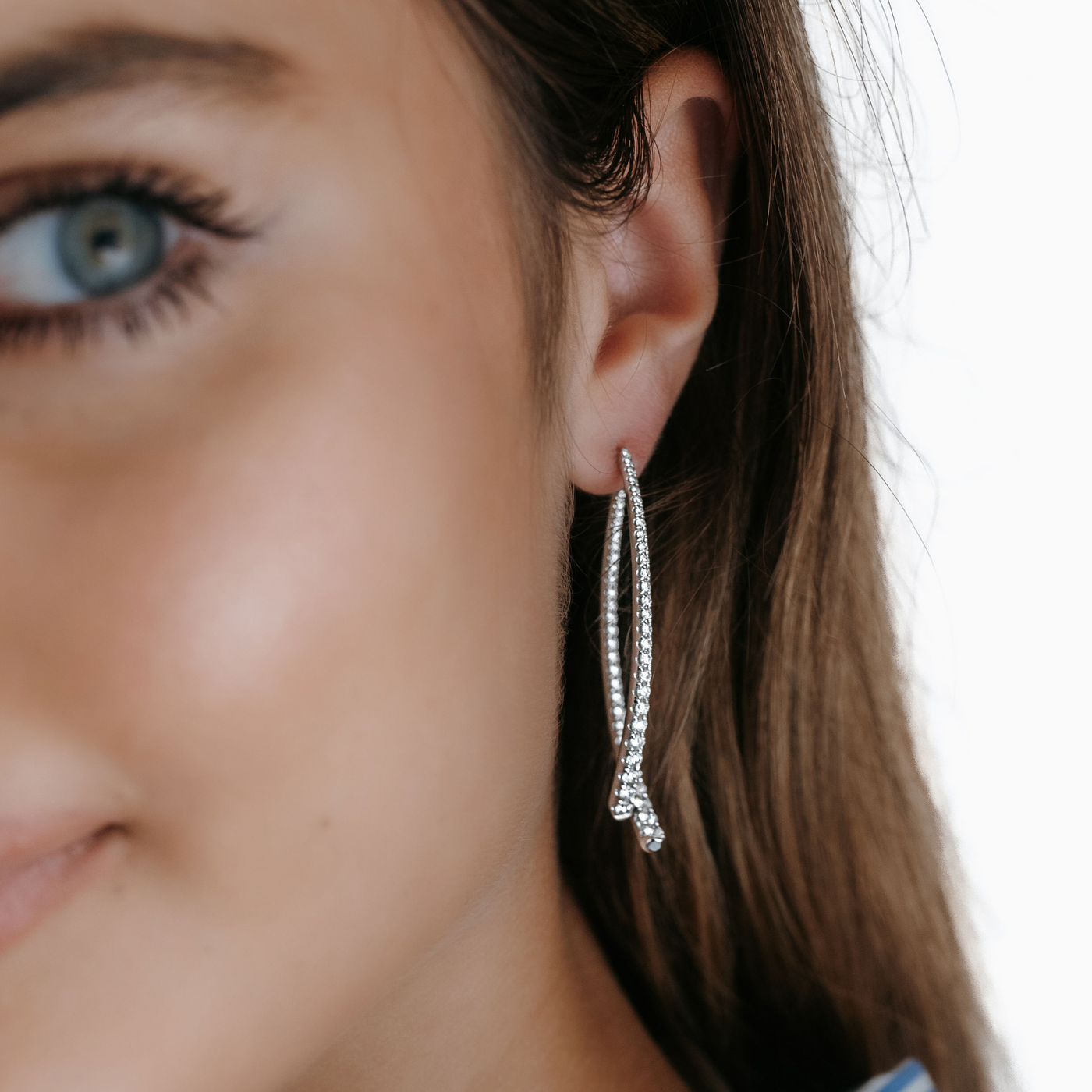 diamond swing earrings
