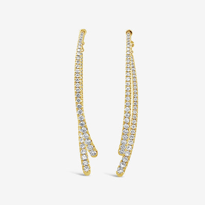 diamond swing earrings