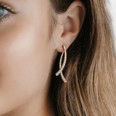 diamond swing earrings