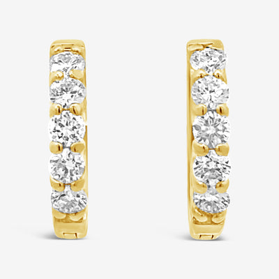 diamond huggie earrings