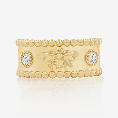 Lab Grown Bee Motif Ring