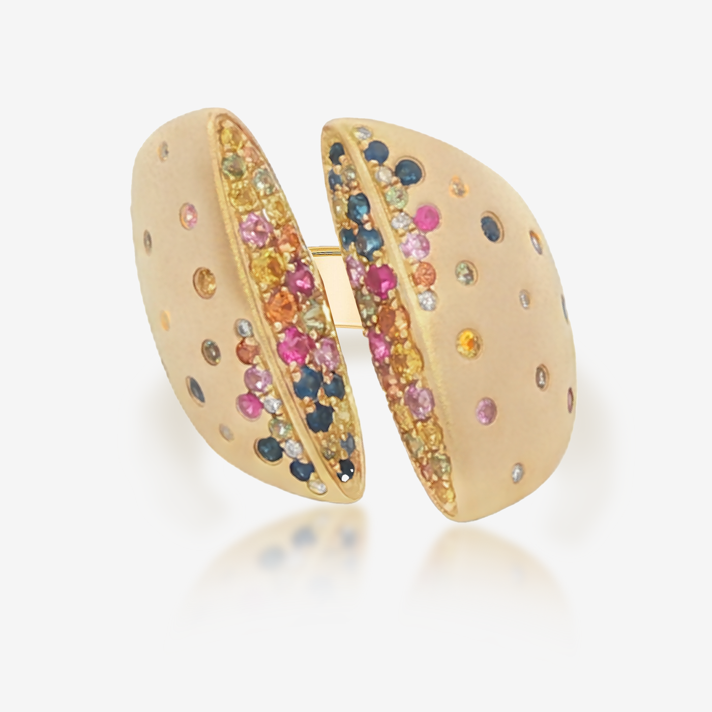 Rainbow Sapphire & Diamond Ring