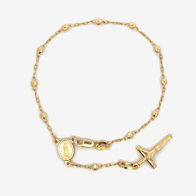 Rosary Bright Cut Bead It Y Bracelet
