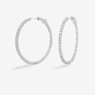 Round 1.5" Whisper Thin 1.15CT Hoop Earrings