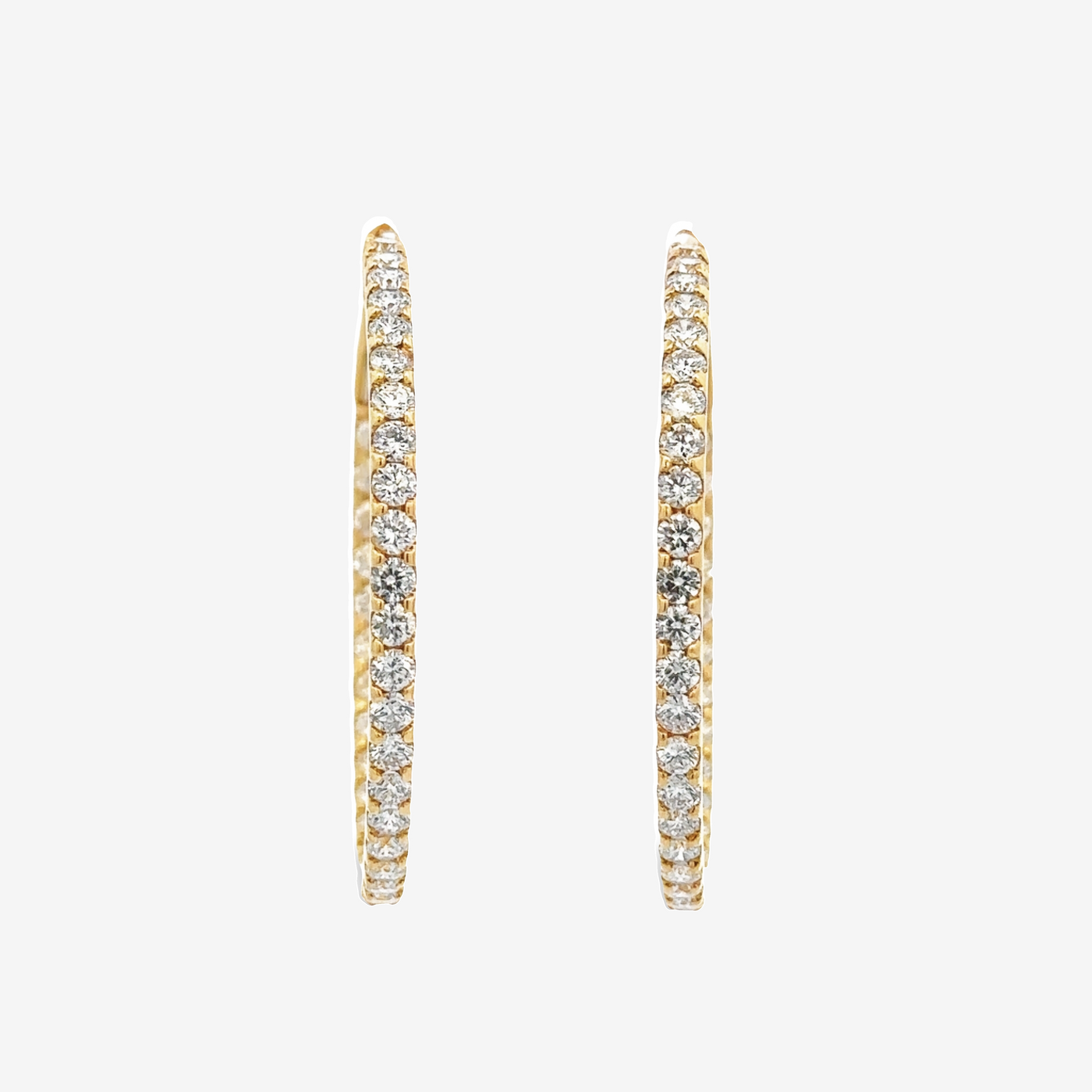 eternity diamond hoop earrings