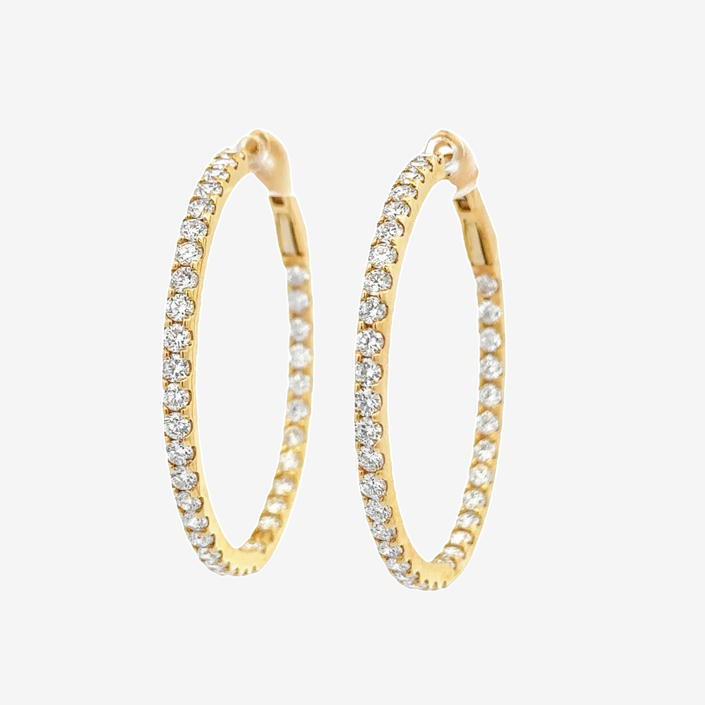 eternity diamond hoop earrings