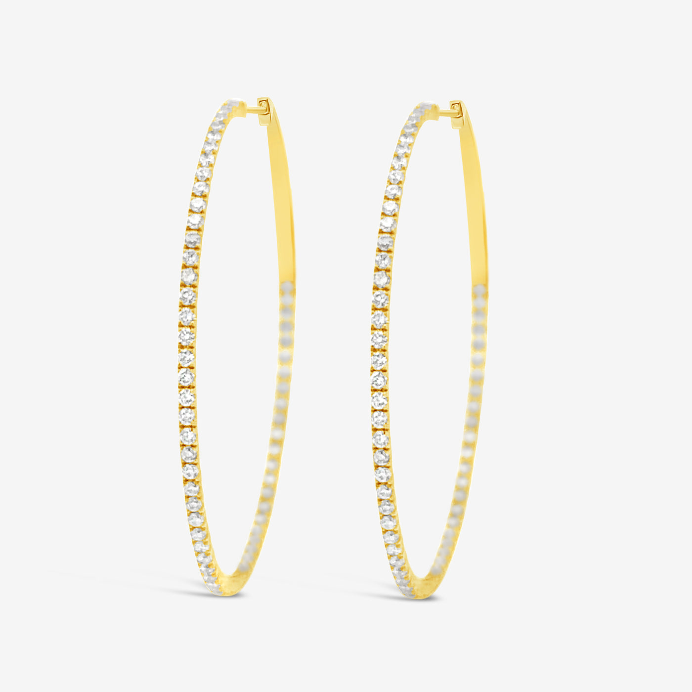 eternity diamond hoop earrings