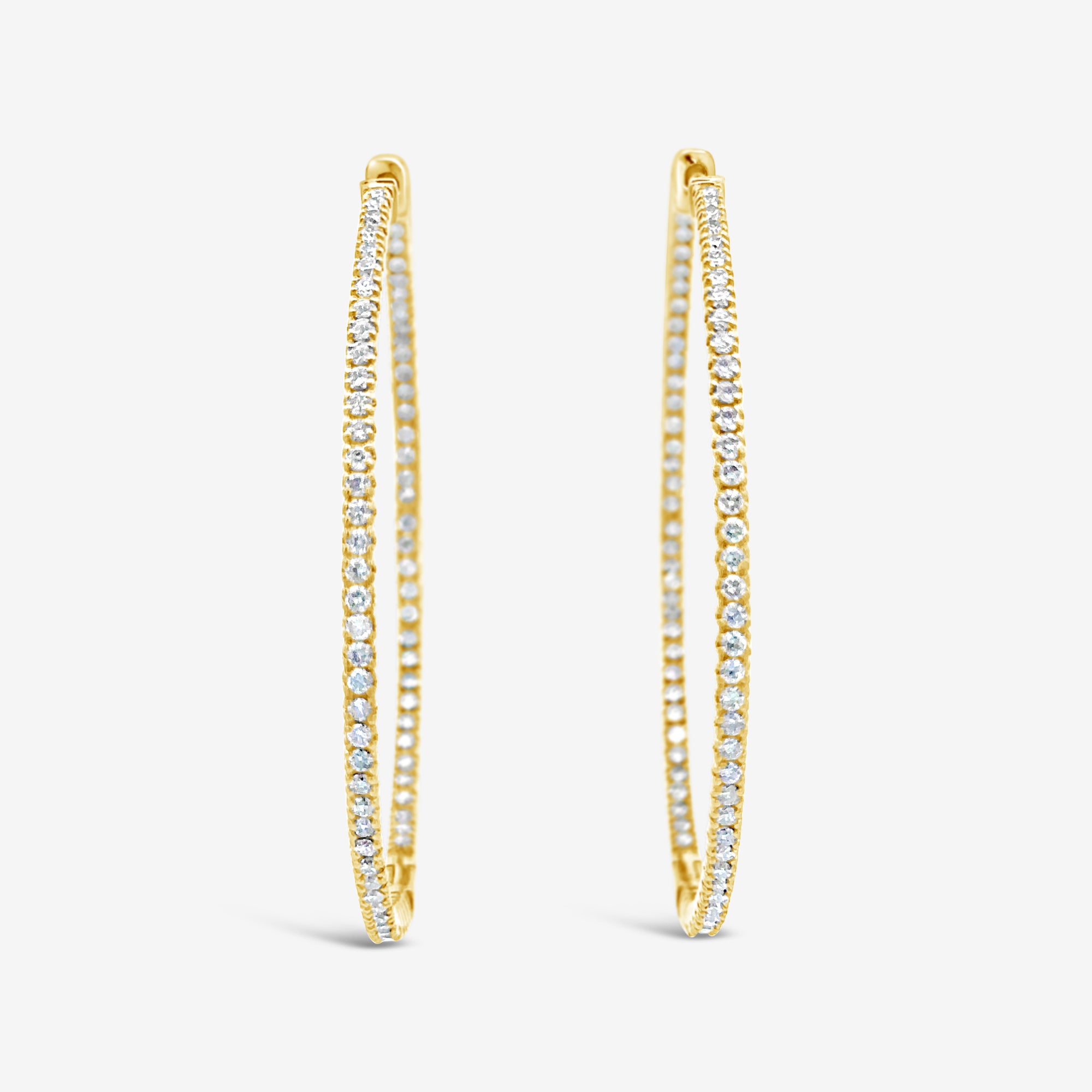 diamond eternity hoop earrings