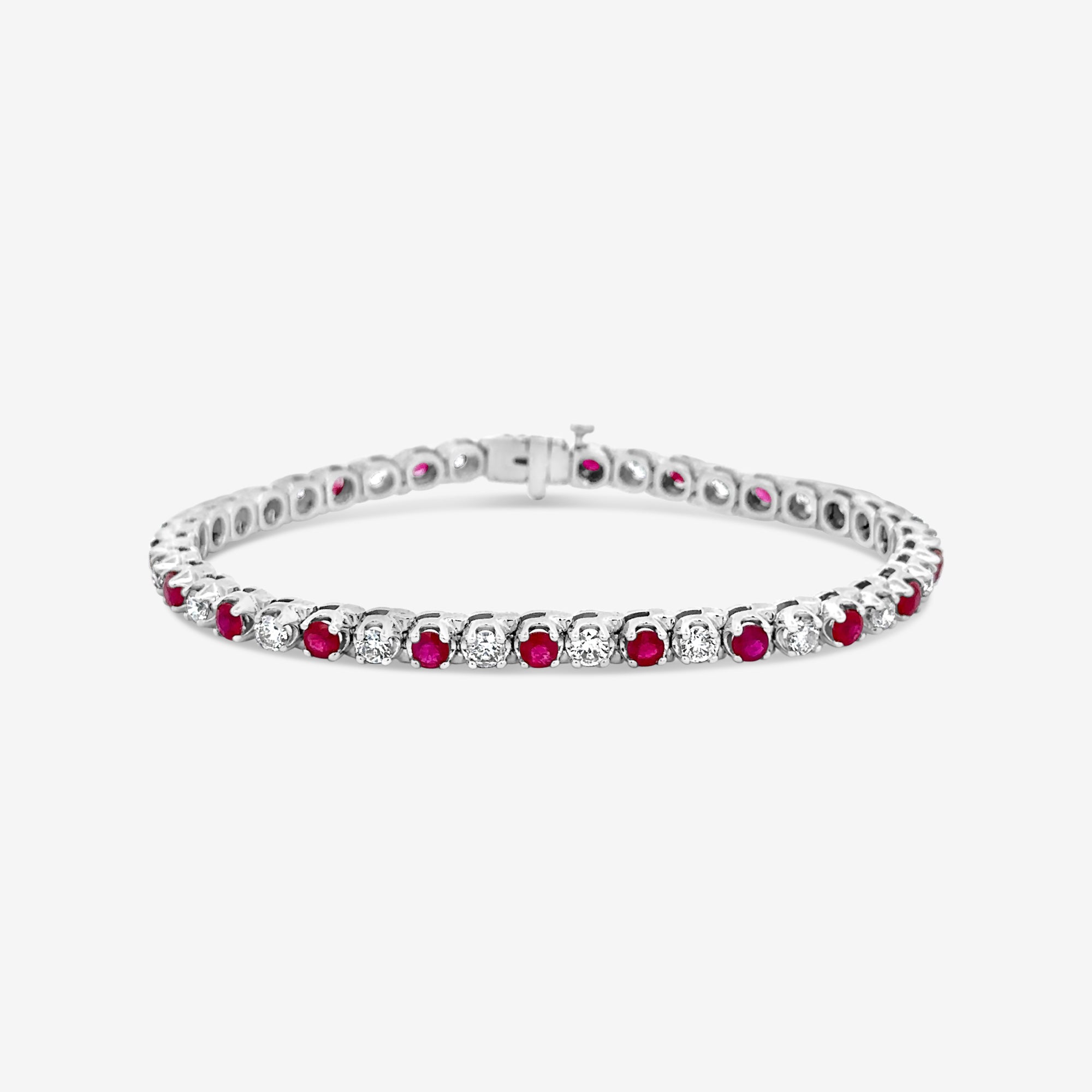 ruby and diamond tennis bracelet