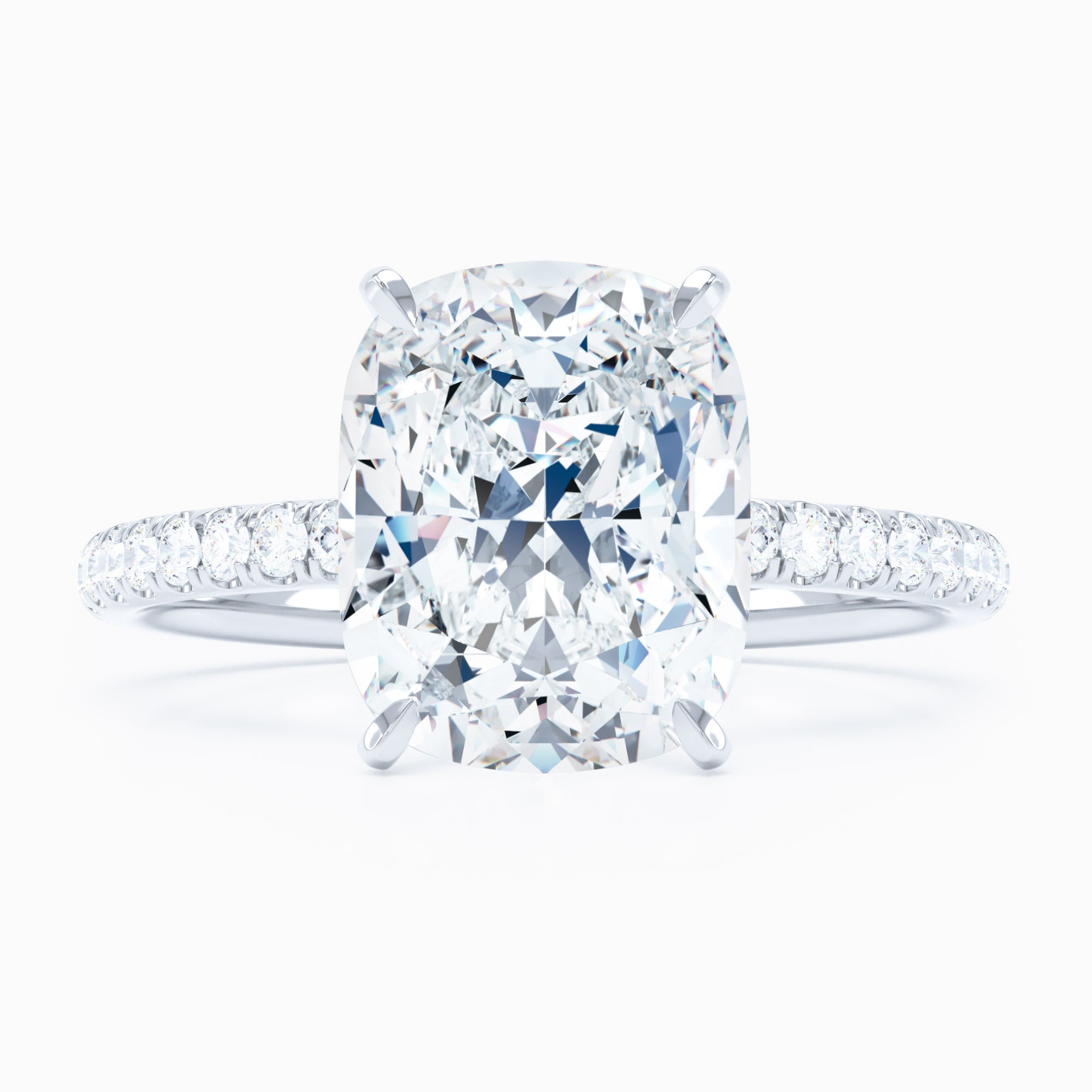 cushion cut diamond engagement ring