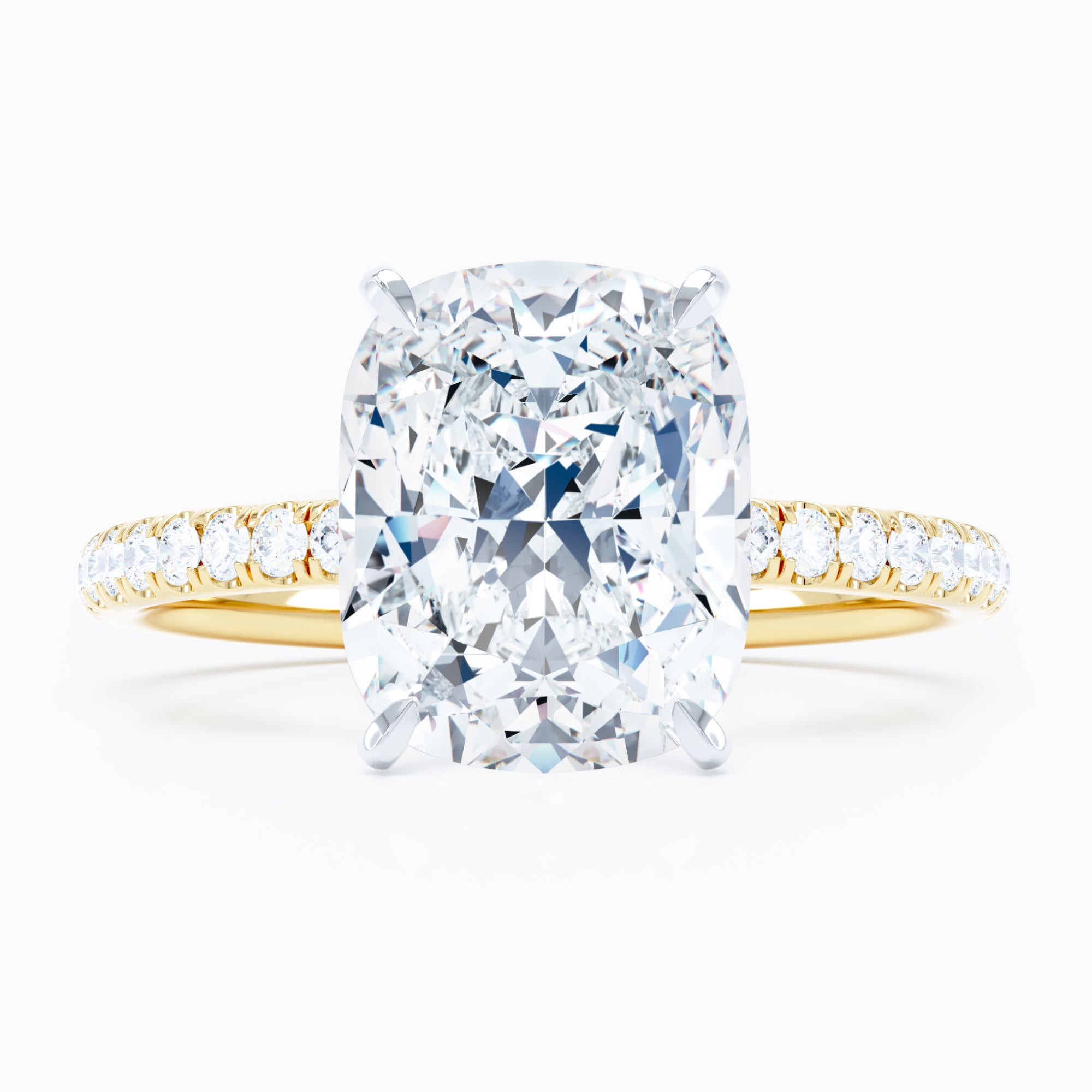 cushion cut diamond engagement ring