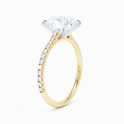 Salute Cathedral - Round Engagement Ring