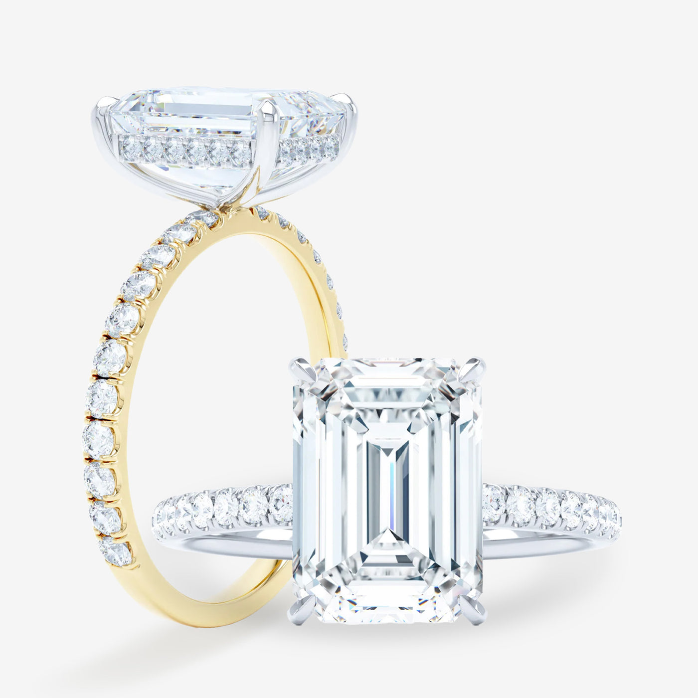 Silhouette - Emerald Cut Engagement Ring