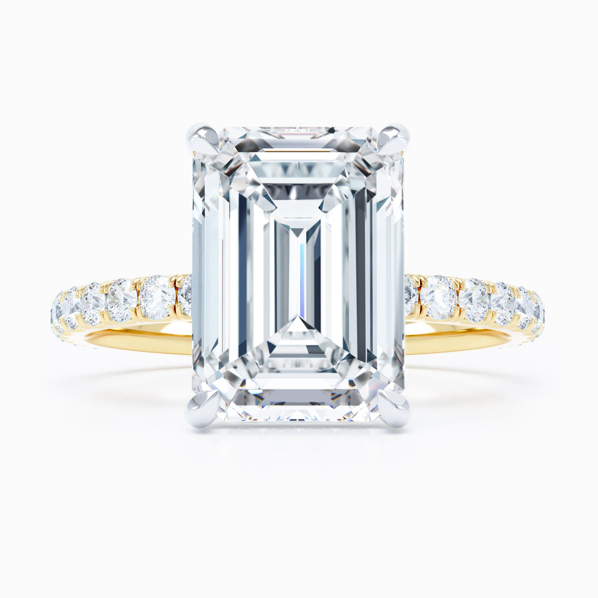 emerald cut diamond engagement ring