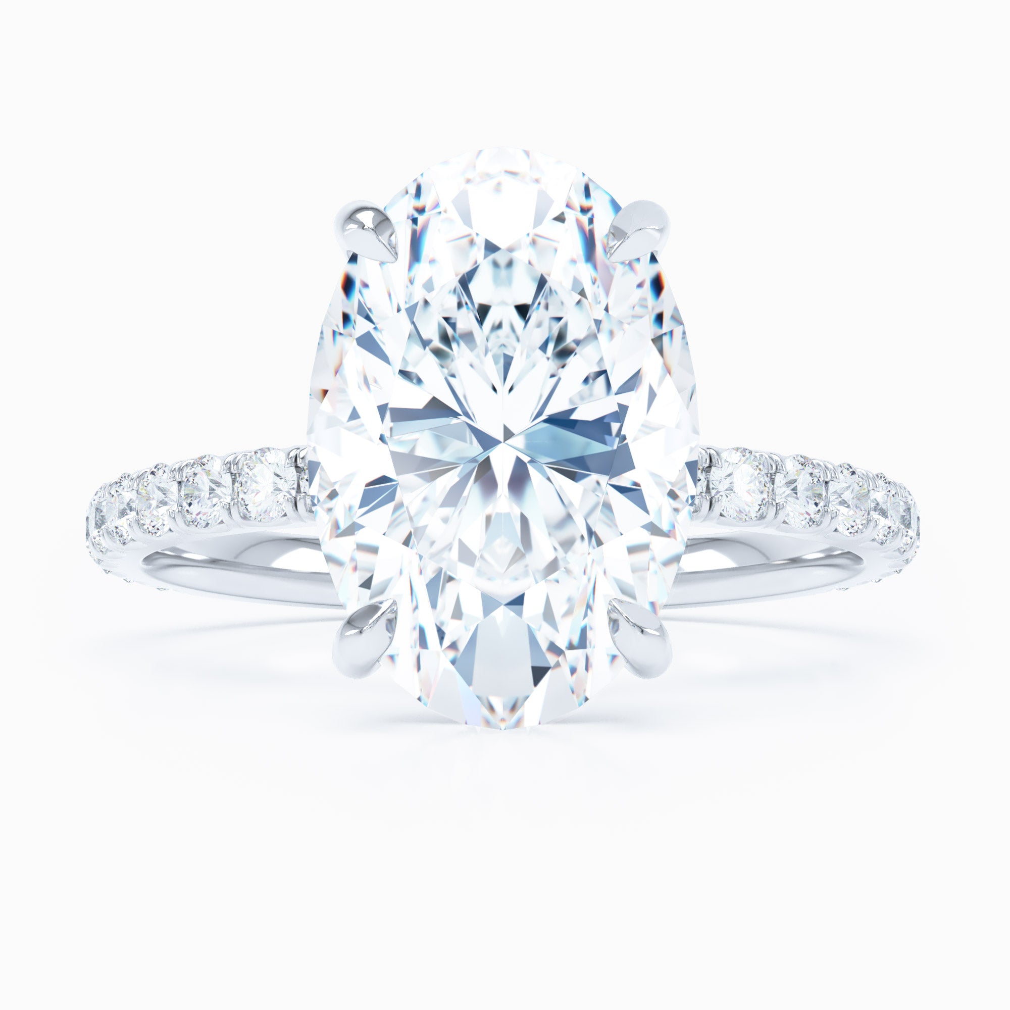 white gold oval cut diamond engagement ring