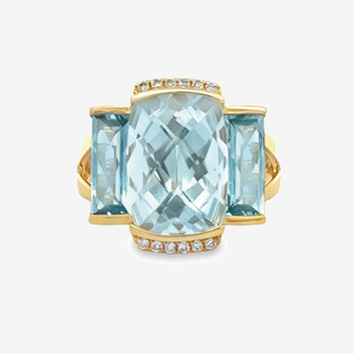 blue topaz and diamond statement ring