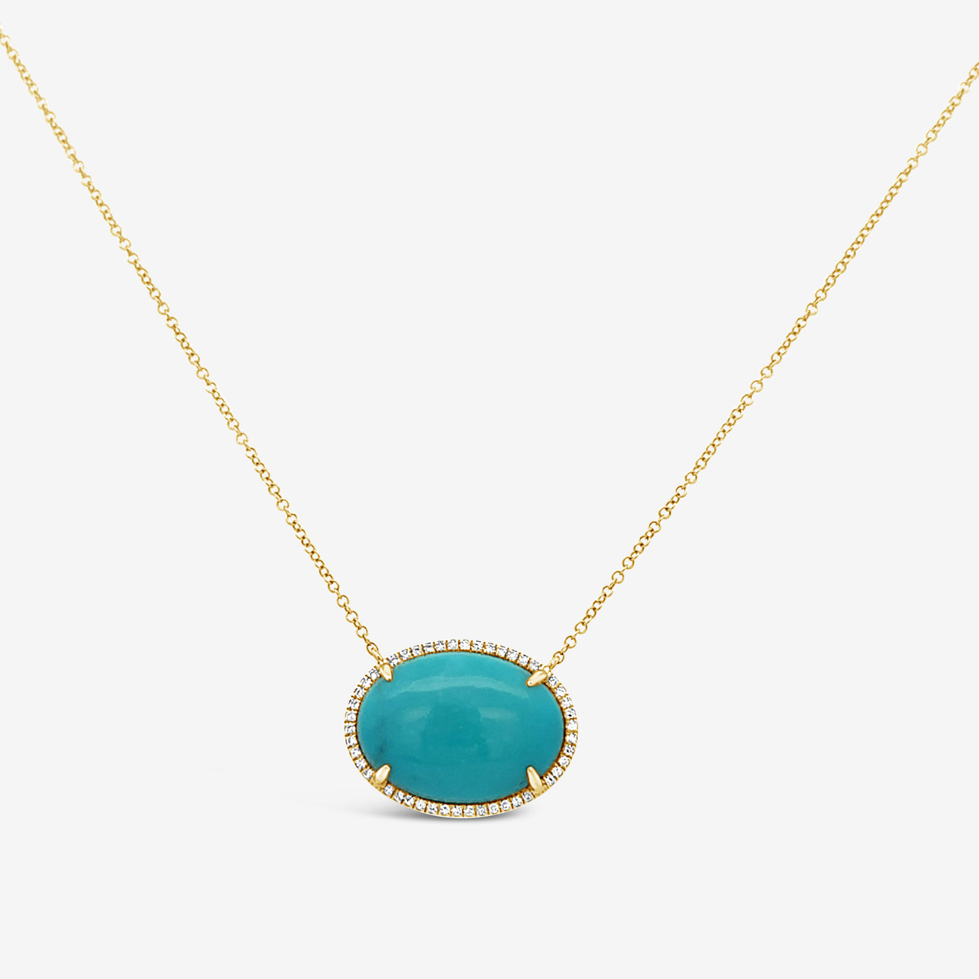 Sleeping Beauty Turquoise & Diamond Necklace