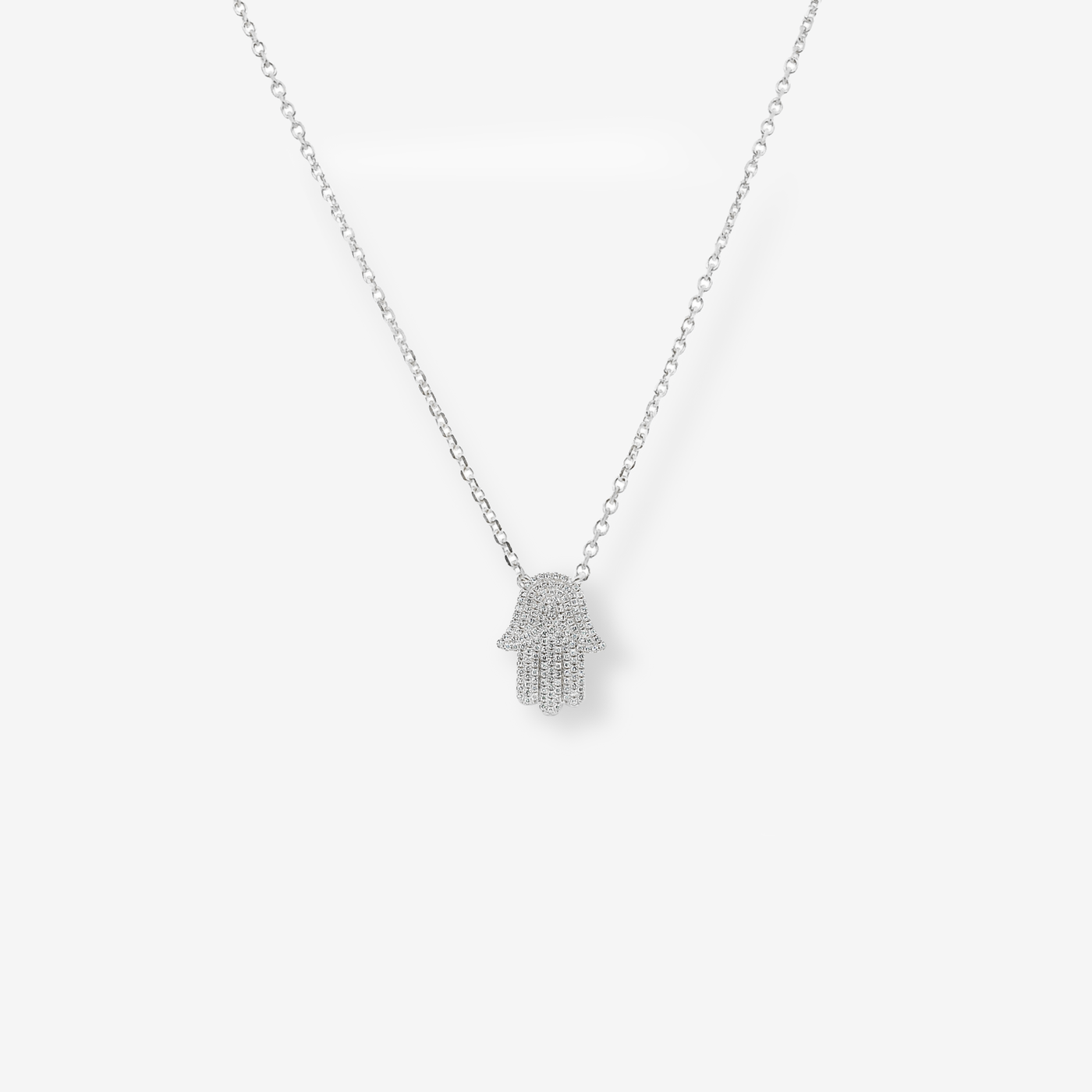 Small Pave' Hamsa Necklace