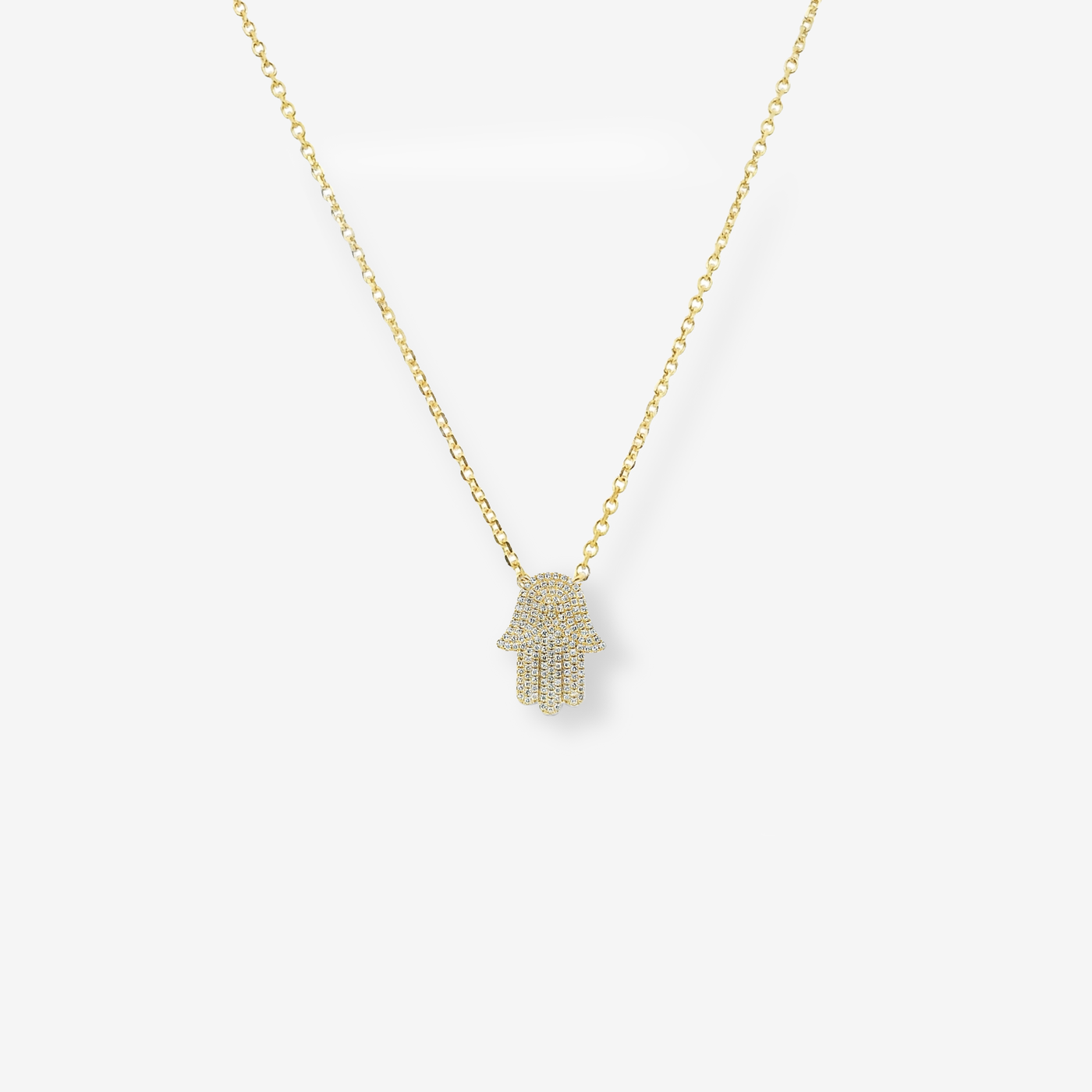 Small Pave' Hamsa Necklace