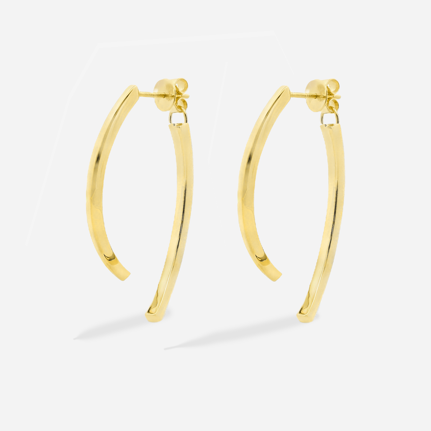 Small Square Priscilla Gold Swing Earrings