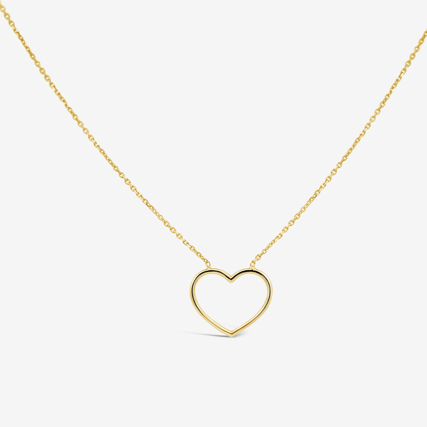 gold open heart necklace