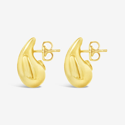 gold paint drop earrings