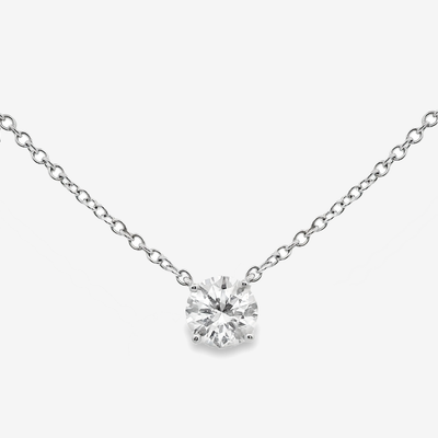 Solitaire 1.05CT Round Diamond Necklace
