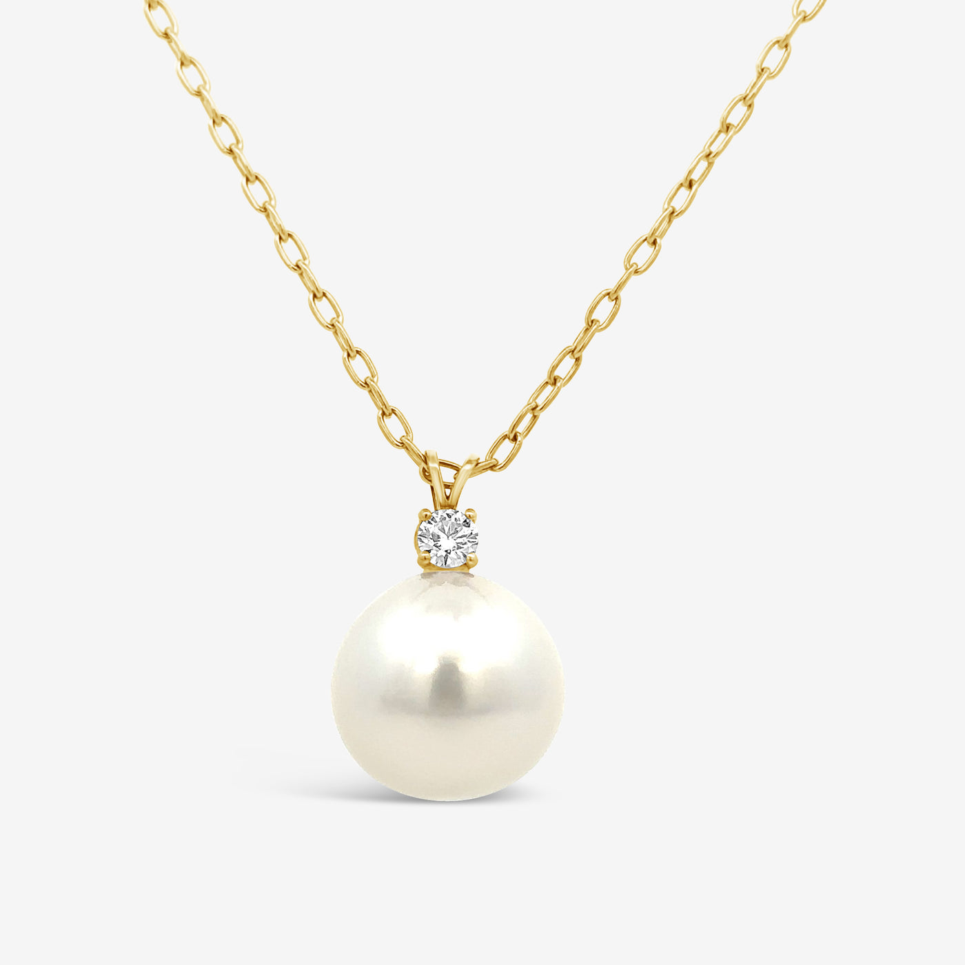 South Sea Pearl & Diamond Pendant Necklace