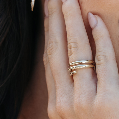 gold spiral ring