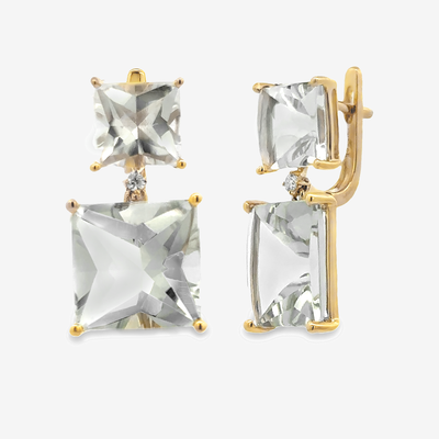 White Topaz statement earrings