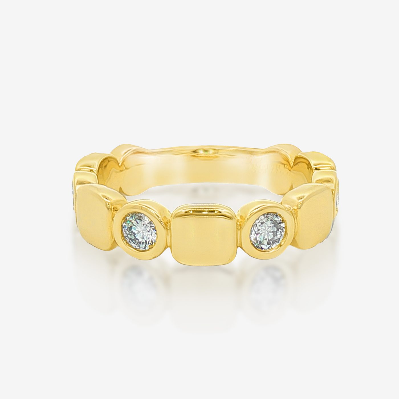 Squares & Circle Diamond Ring