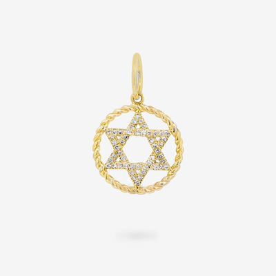 Star of David Twist Diamond Charm