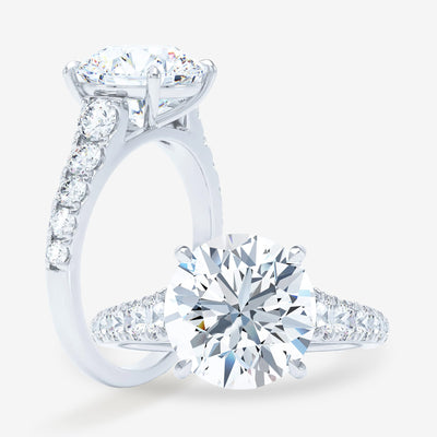 Straight Up - Round Engagement Ring