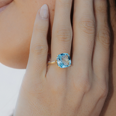 blue topaz ring