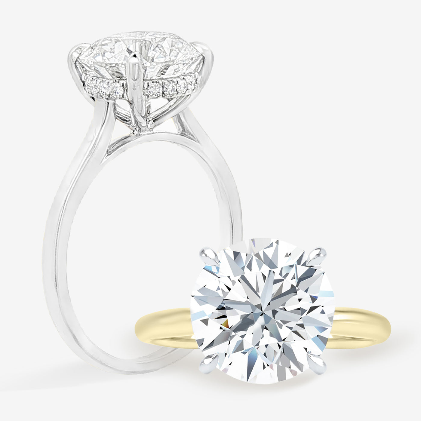 Swan Classic - Hidden Halo - Round Engagement Ring