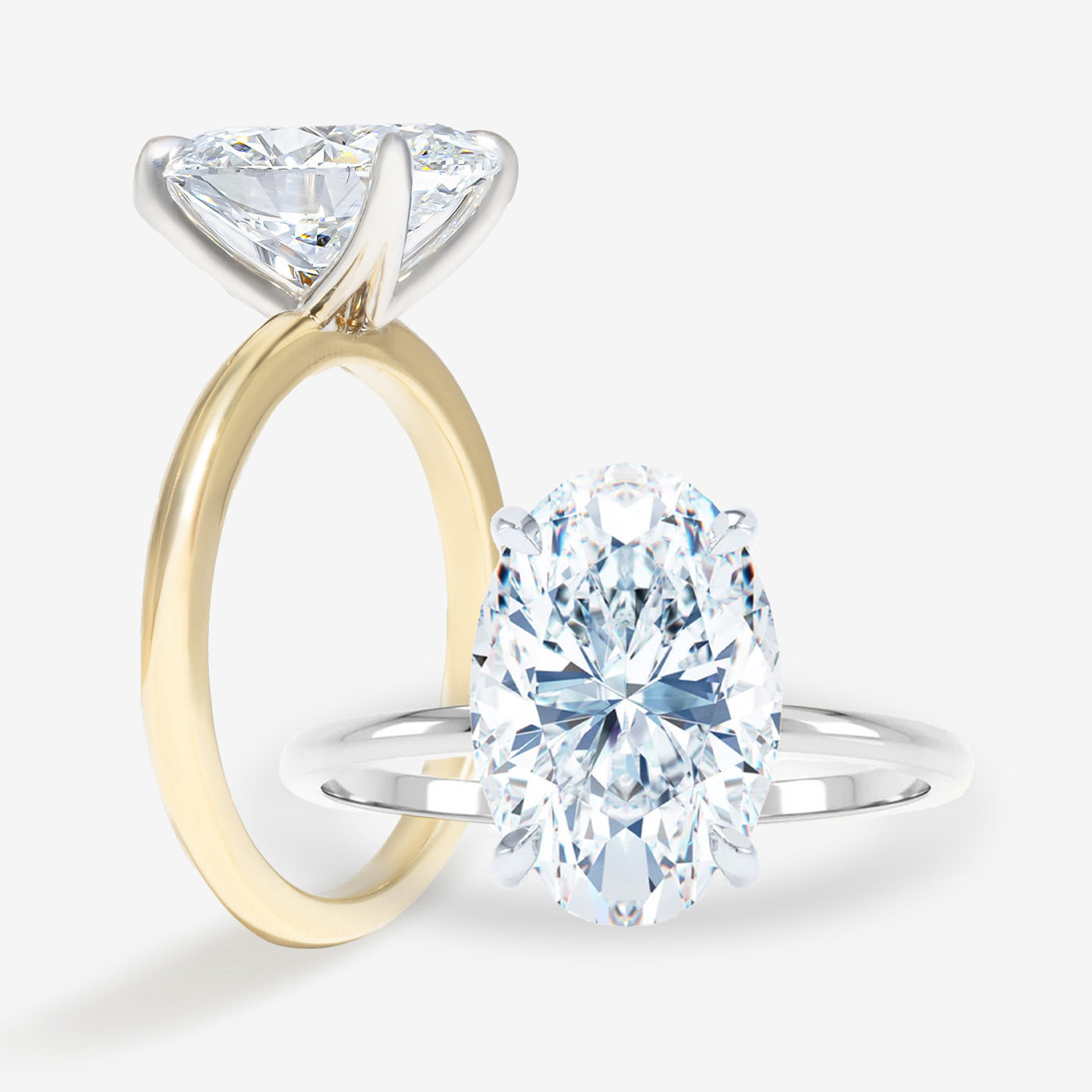 Tulip Four Prong - Oval Engagement Ring