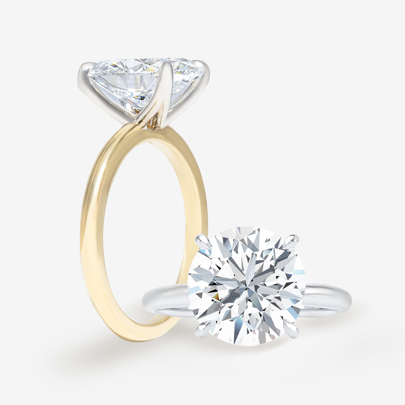 Tulip Four Prong - Round Engagement Ring