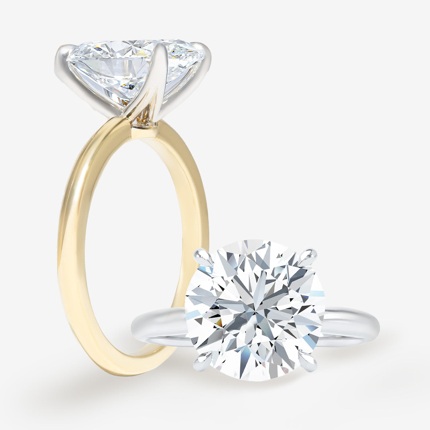 Tulip Four Prong - Round Engagement Ring