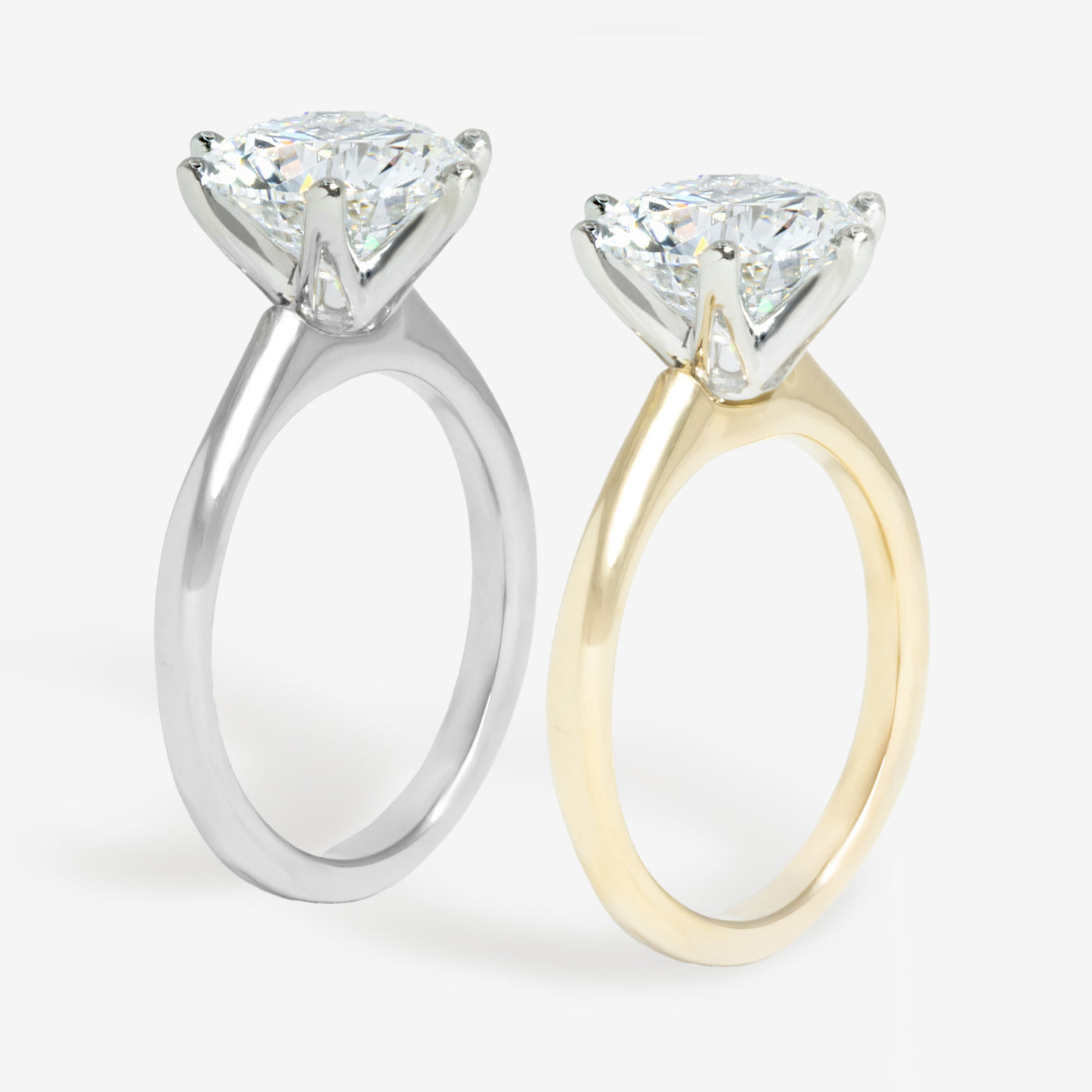 Tulip Six Prong - Round Engagement Ring