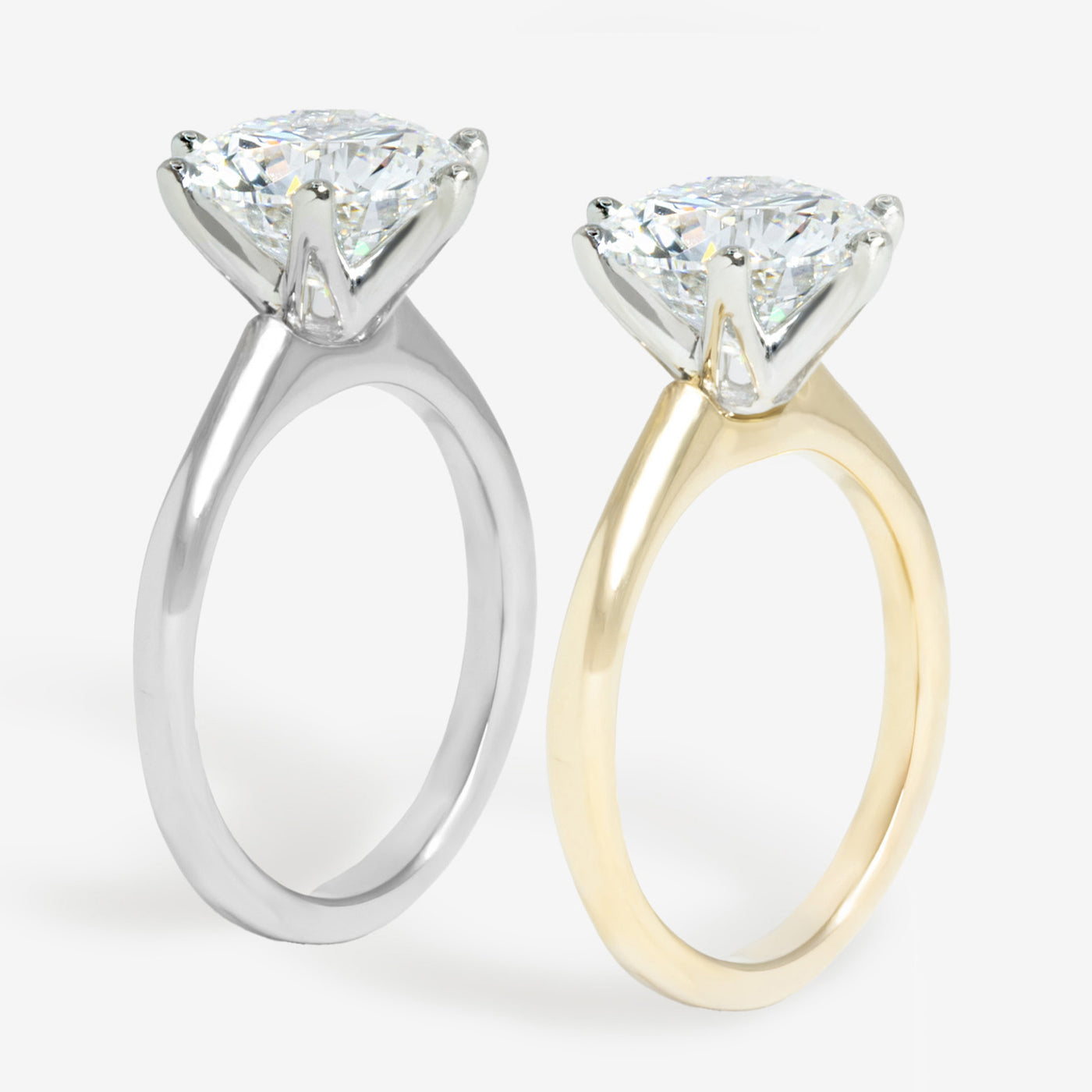 Tulip Six Prong - Round Engagement Ring