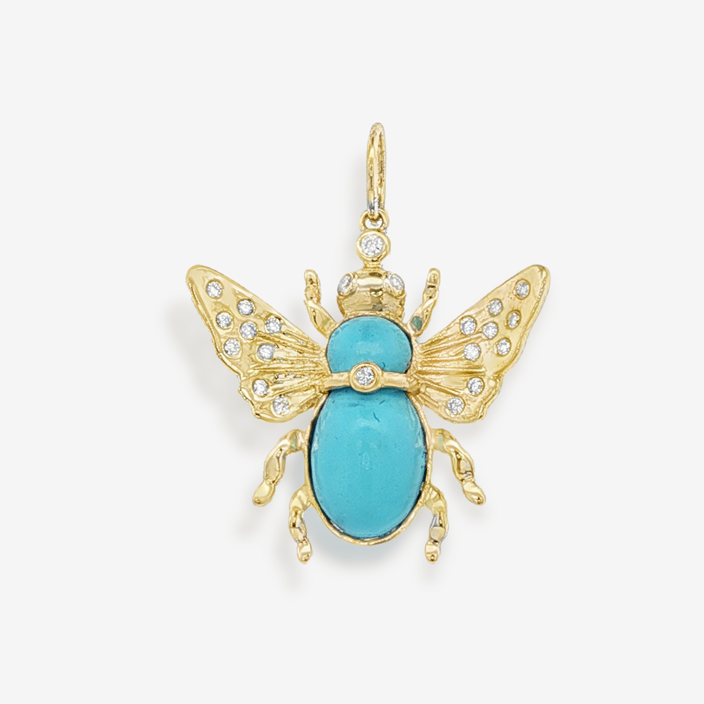 Turquoise & Diamond Bee Charm