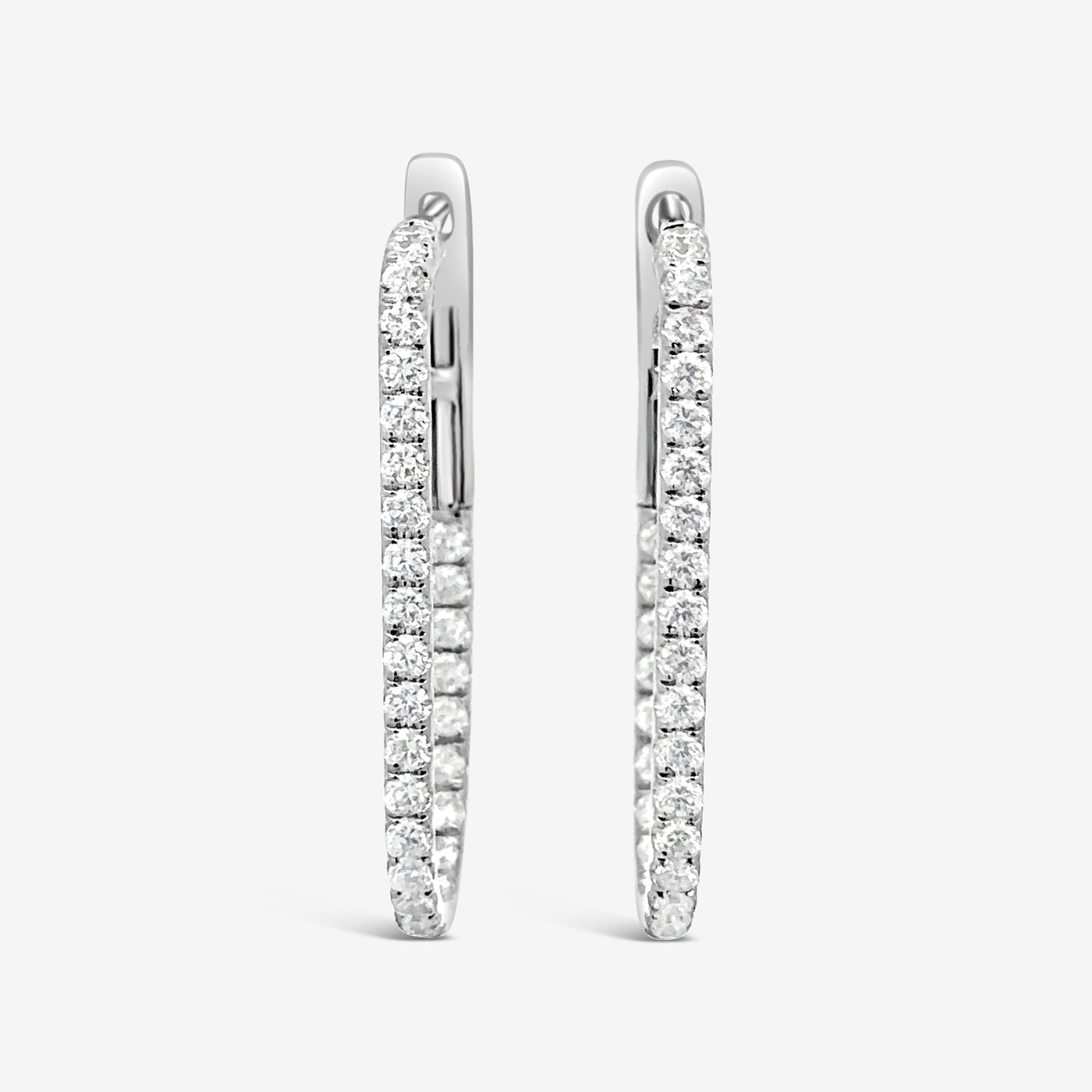 eternity diamond u hoop earrings